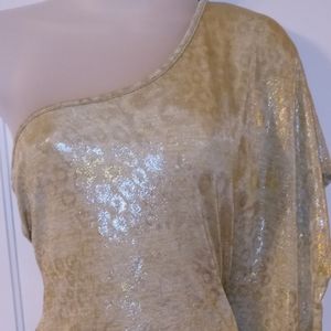 Symphony Gold One Shoulder Dress